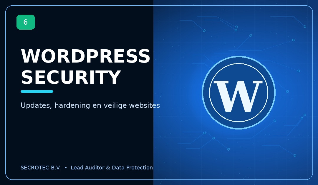 WordPress security — updates, hardening en monitoring